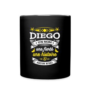 DIEGO UN NOM UNE FIERTÉ AUCUN RIVAL - Mug uni - noir - Devant