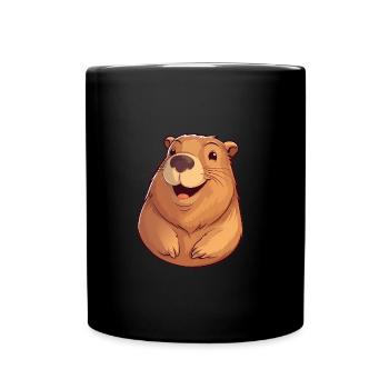 Capibara - Tasse einfarbig - Schwarz - Vorne