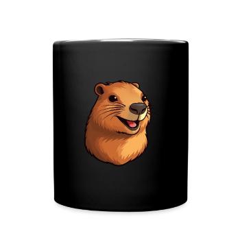 Capibara - Tasse einfarbig - Schwarz - Vorne