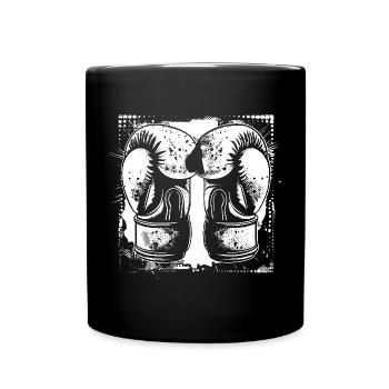 Boxhandschuhe Skizze - Tasse einfarbig - Schwarz - Vorne