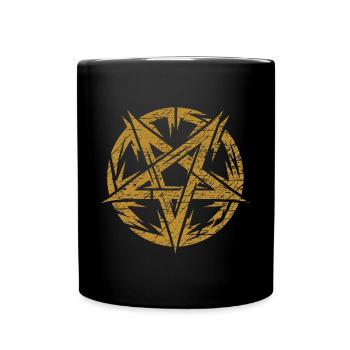 Pentagramme déchiré signe occulte - Mug uni - noir - Devant
