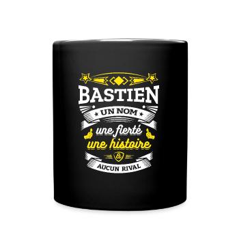 BASTIEN UN NOM UNE FIERTÉ AUCUN RIVAL - Mug uni - noir - Devant