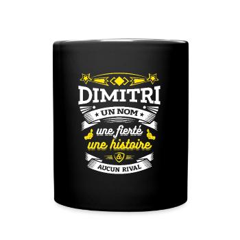 DIMITRI UN NOM UNE FIERTÉ AUCUN RIVAL - Mug uni - noir - Devant
