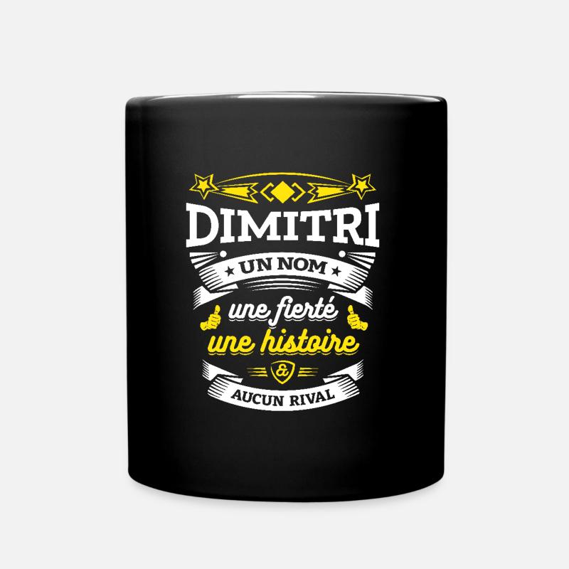 DIMITRI UN NOM UNE FIERTÉ AUCUN RIVAL - Mug uni - noir