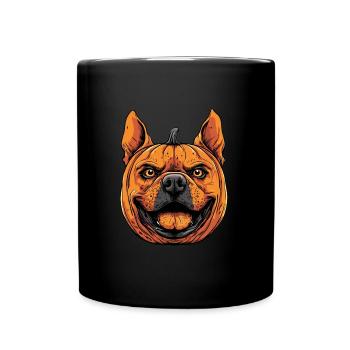 Citrouille Chien Halloween Chien Citrouille - Mug uni - noir - Devant