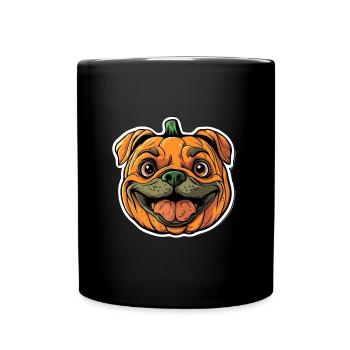 Citrouille Chien Halloween Chien Citrouille - Mug uni - noir - Devant