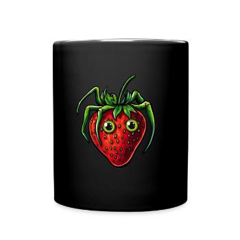 strawberry spider strawberry spider - Full Colour Mug - black - Front