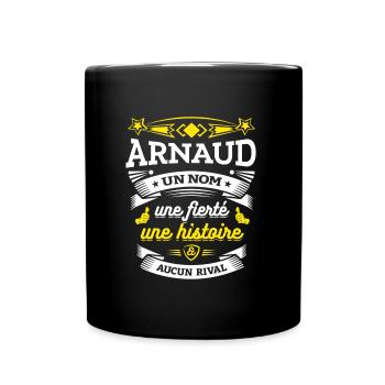 ARNAUD UN NOM UNE FIERTÉ AUCUN RIVAL - Mug uni - noir - Devant