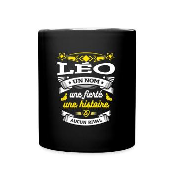 LÉO UN NOM UNE FIERTÉ AUCUN RIVAL - Mug uni - noir - Devant
