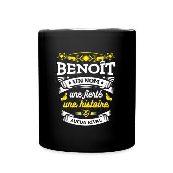 BENOÎT UN NOM UNE FIERTÉ AUCUN RIVAL - Mug uni - noir - Devant