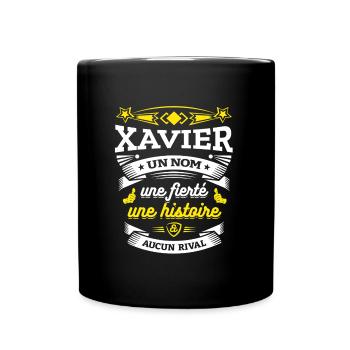 XAVIER UN NOM UNE FIERTÉ AUCUN RIVAL - Mug uni - noir - Devant