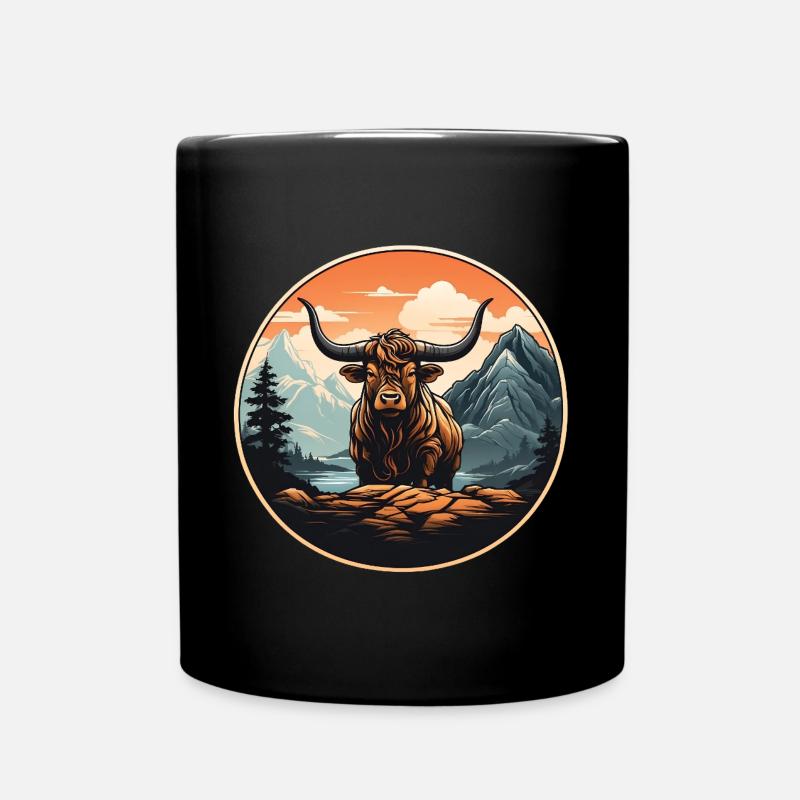 Liebe meine Highlands - Tasse einfarbig - Schwarz