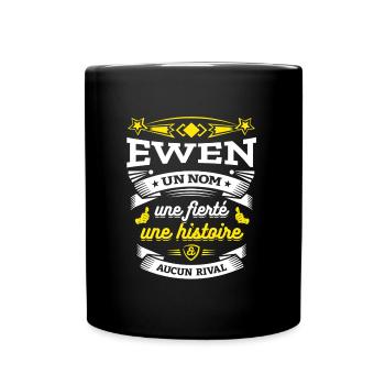 EWEN UN NOM UNE FIERTÉ AUCUN RIVAL - Mug uni - noir - Devant