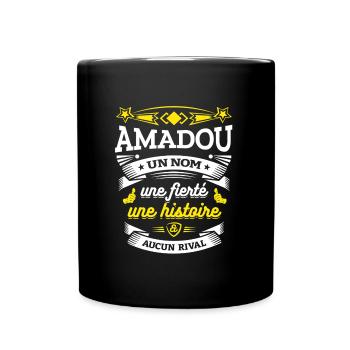 AMADOU UN NOM UNE FIERTÉ AUCUN RIVAL - Mug uni - noir - Devant