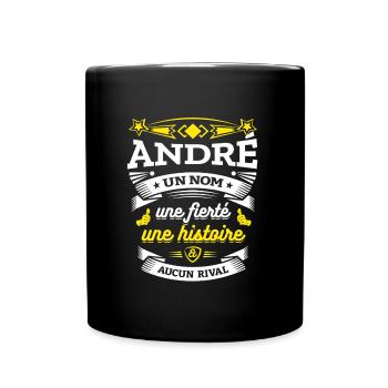 ANDRÉ UN NOM UNE FIERTÉ AUCUN RIVAL - Mug uni - noir - Devant