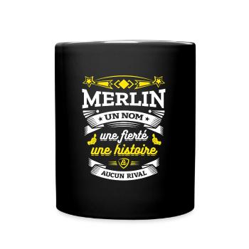 MERLIN UN NOM UNE FIERTÉ AUCUN RIVAL - Mug uni - noir - Devant