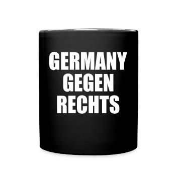 Germany gegen rechts - Tasse einfarbig - Schwarz - Vorne