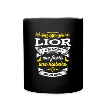 LIOR UN NOM UNE FIERTÉ AUCUN RIVAL - Mug uni - noir - Devant