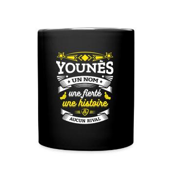 YOUNÈS UN NOM UNE FIERTÉ AUCUN RIVAL - Mug uni - noir - Devant