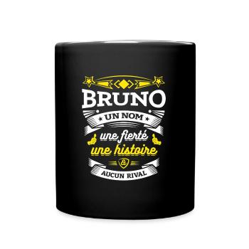 BRUNO UN NOM UNE FIERTÉ AUCUN RIVAL - Mug uni - noir - Devant