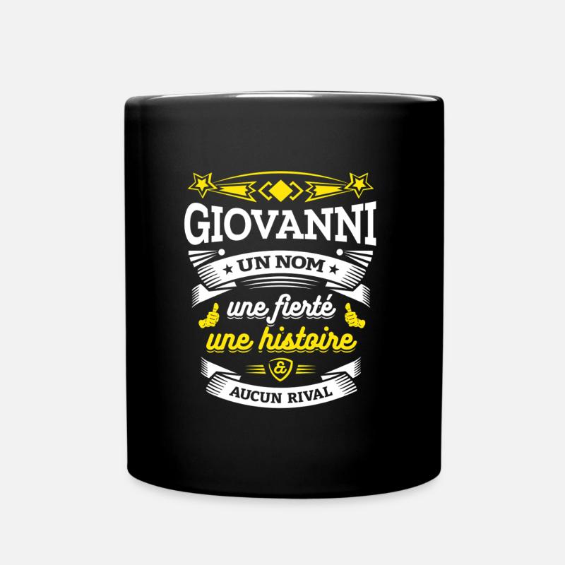 GIOVANNI UN NOM UNE FIERTÉ AUCUN RIVAL - Mug uni - noir