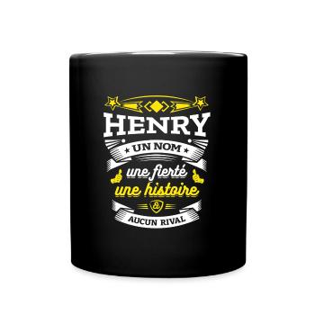 HENRY UN NOM UNE FIERTÉ AUCUN RIVAL - Mug uni - noir - Devant