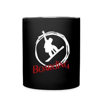 Snowboarder Snowboarding Snowboard - Tasse einfarbig - Schwarz - Vorne
