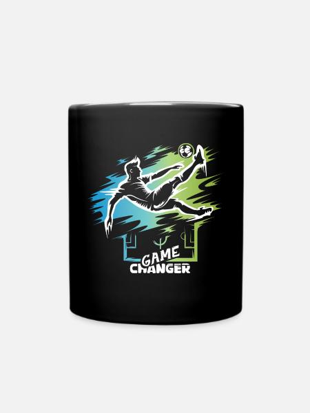 Game Changer – Fußball Fallrückzieher Designsymbol - Tasse einfarbig - Schwarz