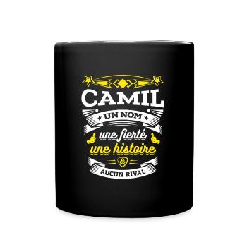 CAMIL UN NOM UNE FIERTÉ AUCUN RIVAL - Mug uni - noir - Devant