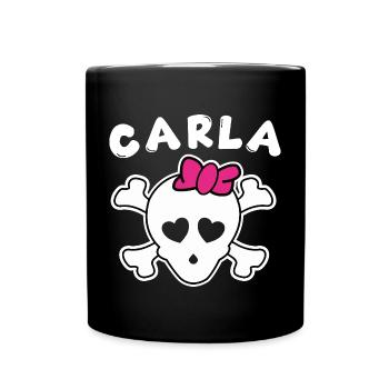 Pirate Carla Design for Girls and Women - Full Colour Mug - black - Front