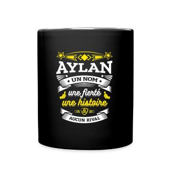 AYLAN UN NOM UNE FIERTÉ AUCUN RIVAL - Mug uni - noir - Devant
