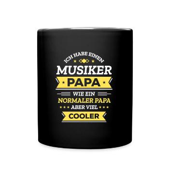 MUSIKER PAPA - VIEL COOLER ALS NORMALER PAPA - Tasse einfarbig - Schwarz - Vorne
