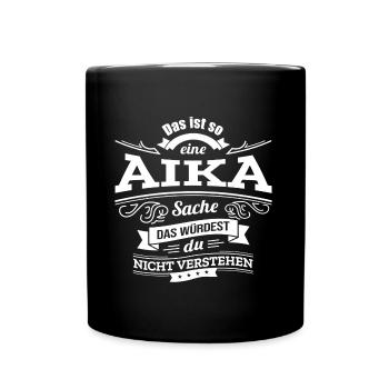 AIKA, DER KATALYSATOR FÜR DEINEN ERFOLG - Tasse einfarbig - Schwarz - Vorne
