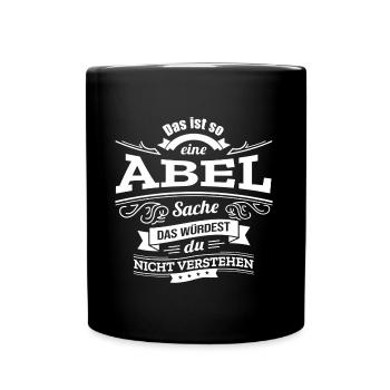 ABEL, DER KATALYSATOR FÜR DEINEN ERFOLG - Tasse einfarbig - Schwarz - Vorne