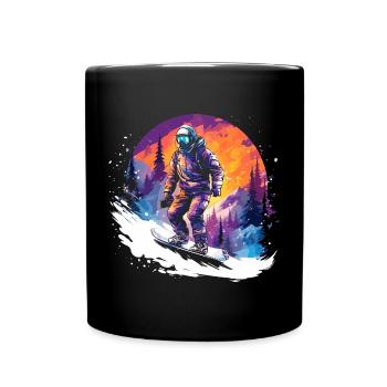 Snowboarding 80s - Full Colour Mug - black - Front