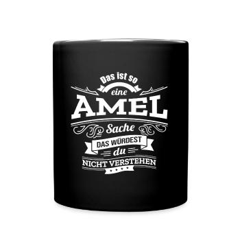 AMEL, DER KATALYSATOR FÜR DEINEN ERFOLG - Tasse einfarbig - Schwarz - Vorne