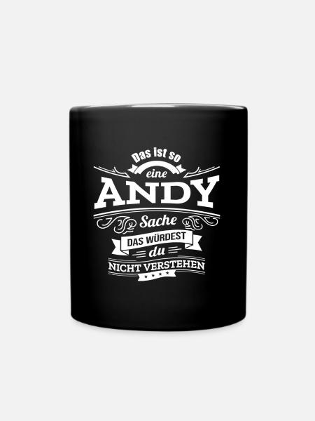 ANDY, DER KATALYSATOR FÜR DEINEN ERFOLG - Tasse einfarbig - Schwarz
