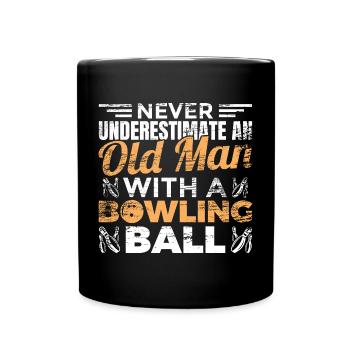 Grand-père du bowling - Mug uni - noir - Devant