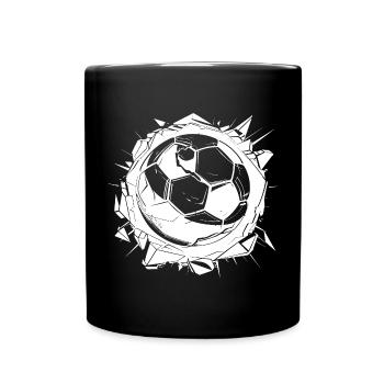 Dessin de football - Mug uni - noir - Devant