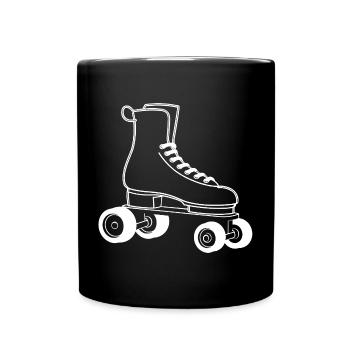 Rollschuhe Zeichnung - Tasse einfarbig - Schwarz - Vorne