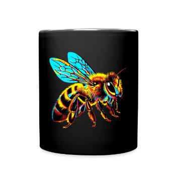 Abeille - Mug uni - noir - Devant