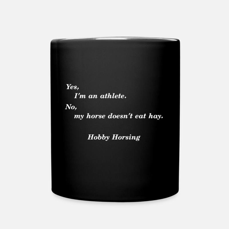 je suis un athlète - Hobby Horsing - blanc - drôle - Mug uni - noir
