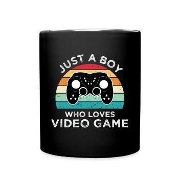 Just a Boy Who Loves Video Game - Full Colour Mug - black - Front
