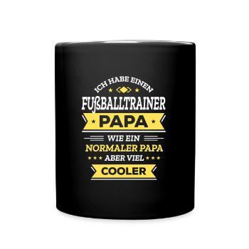 FUSSBALLTRAINERPAPA VATERTAG WEIHNACHTENGEBURTSTAG - Tasse einfarbig - Schwarz - Vorne