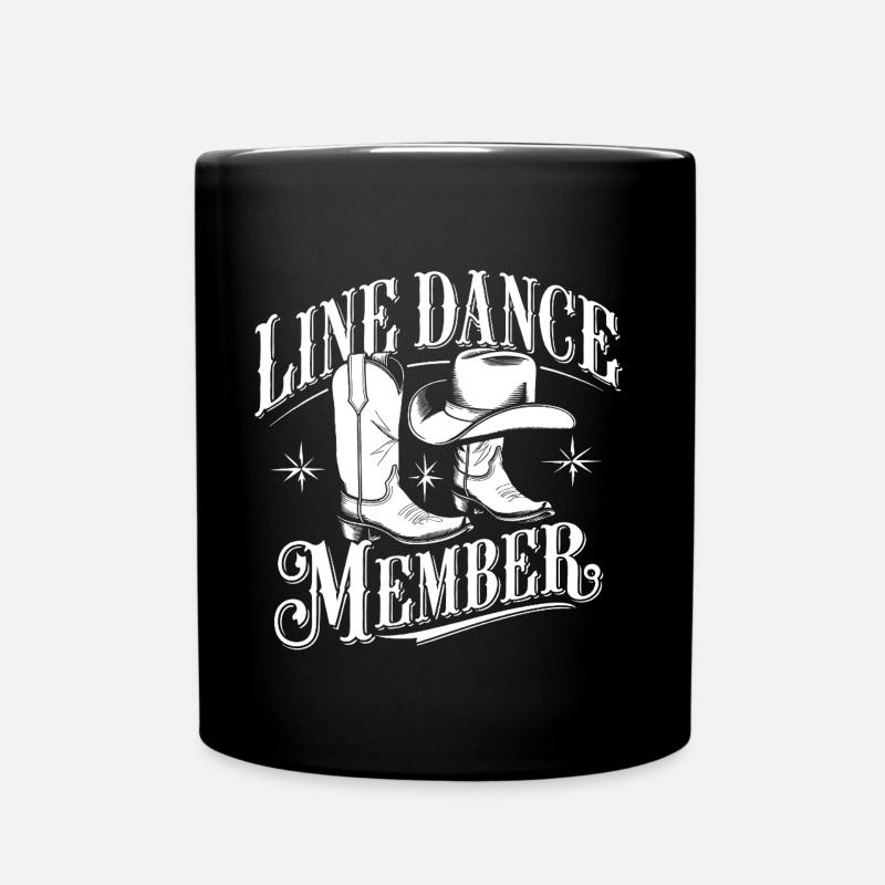 Line Dance Linedance mein Hobby Mitglied - Tasse einfarbig - Schwarz