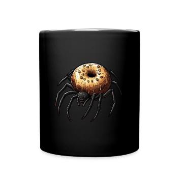 Donut araignée drôle motif créatif - Mug uni - noir - Devant