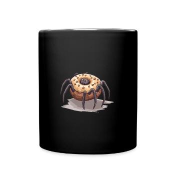 Donut Spider Funny Creative Motif - Full Colour Mug - black - Front
