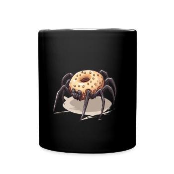 Donut araignée drôle motif créatif - Mug uni - noir - Devant