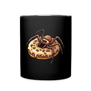 Donut Spider Funny Creative Motif - Full Colour Mug - black - Front