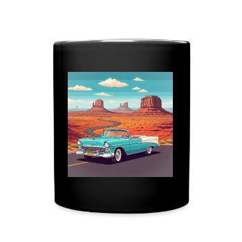 Monument valley cars - Full Colour Mug - black - Front